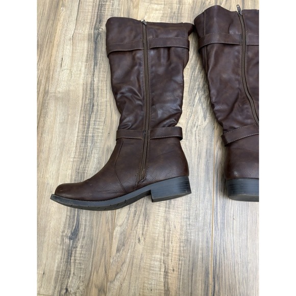 2 Lips Too Wide Calf Womens Boots Size 7 1/2 Too Janelle Brown - Picture 5 of 9